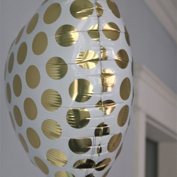 🔴18" Gold Polka Dot Heart CTI Balloons- 6 pcs - Picture 3 of 8